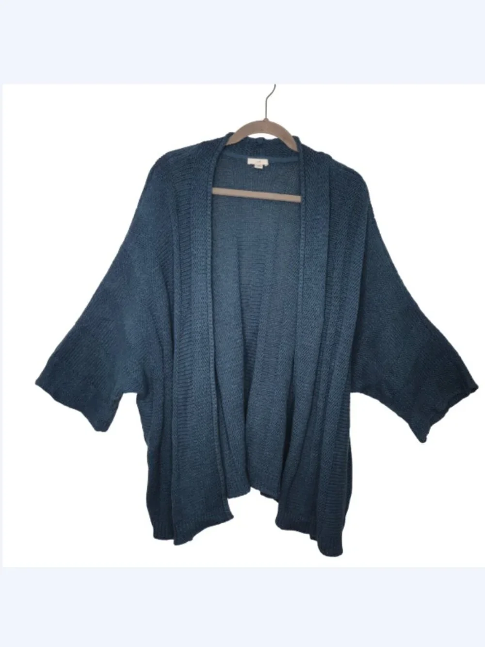 J. Jill Dark Teal Open Front Cardigan Plus Size 2X